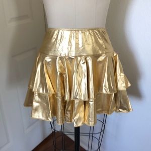 New Gold spandex ruffle skirt